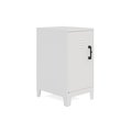 Space Solutions 27.5 in.H 2 Shelf Mini Storage Locker Cabinet, Fully Assembled, 3 in. Legs, Pearl White 25220